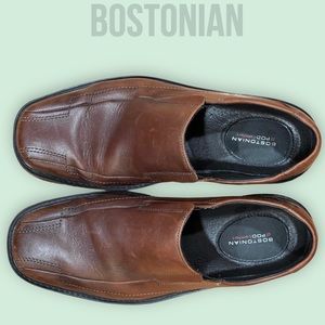 Bostonian 2 Pod Comfort Men’s brown leather dress shoes Size 9.5 W